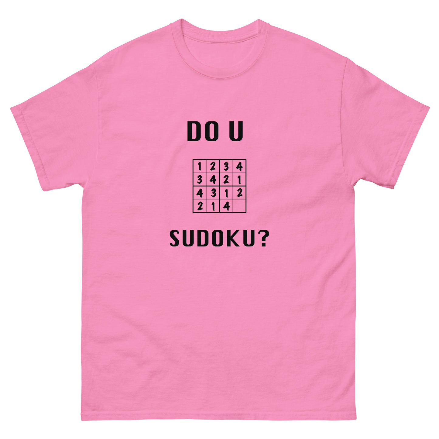 Do U Sudoku? Unisex classic tee (Black Print)