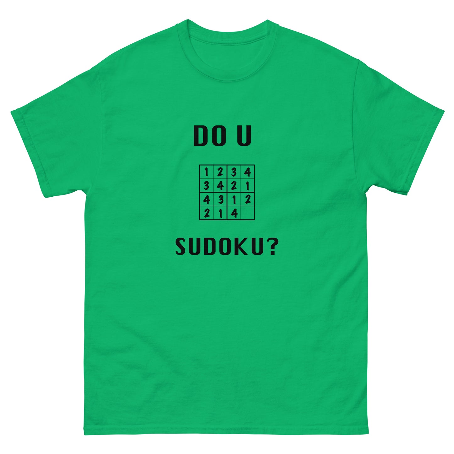 Do U Sudoku? Unisex classic tee (Black Print)