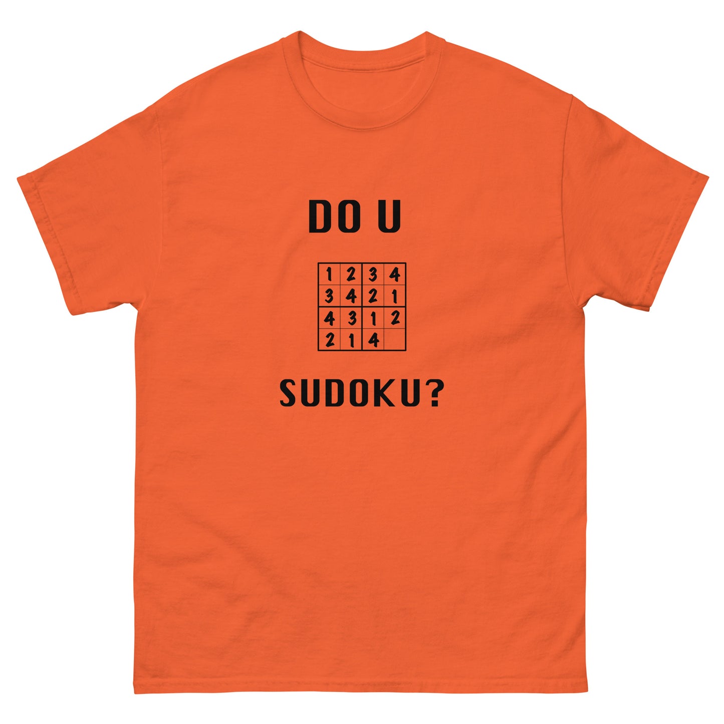 Do U Sudoku? Unisex classic tee (Black Print)