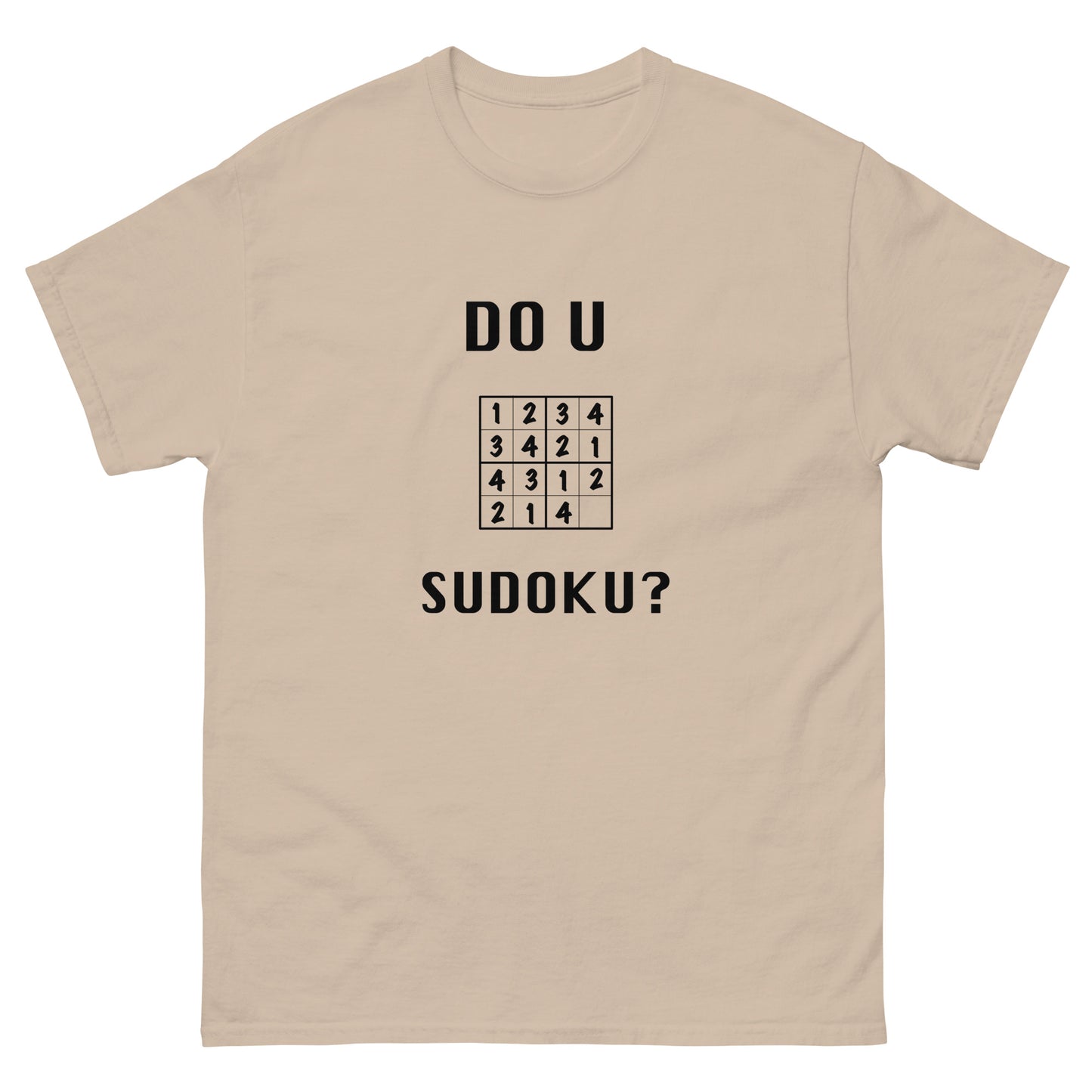 Do U Sudoku? Unisex classic tee (Black Print)